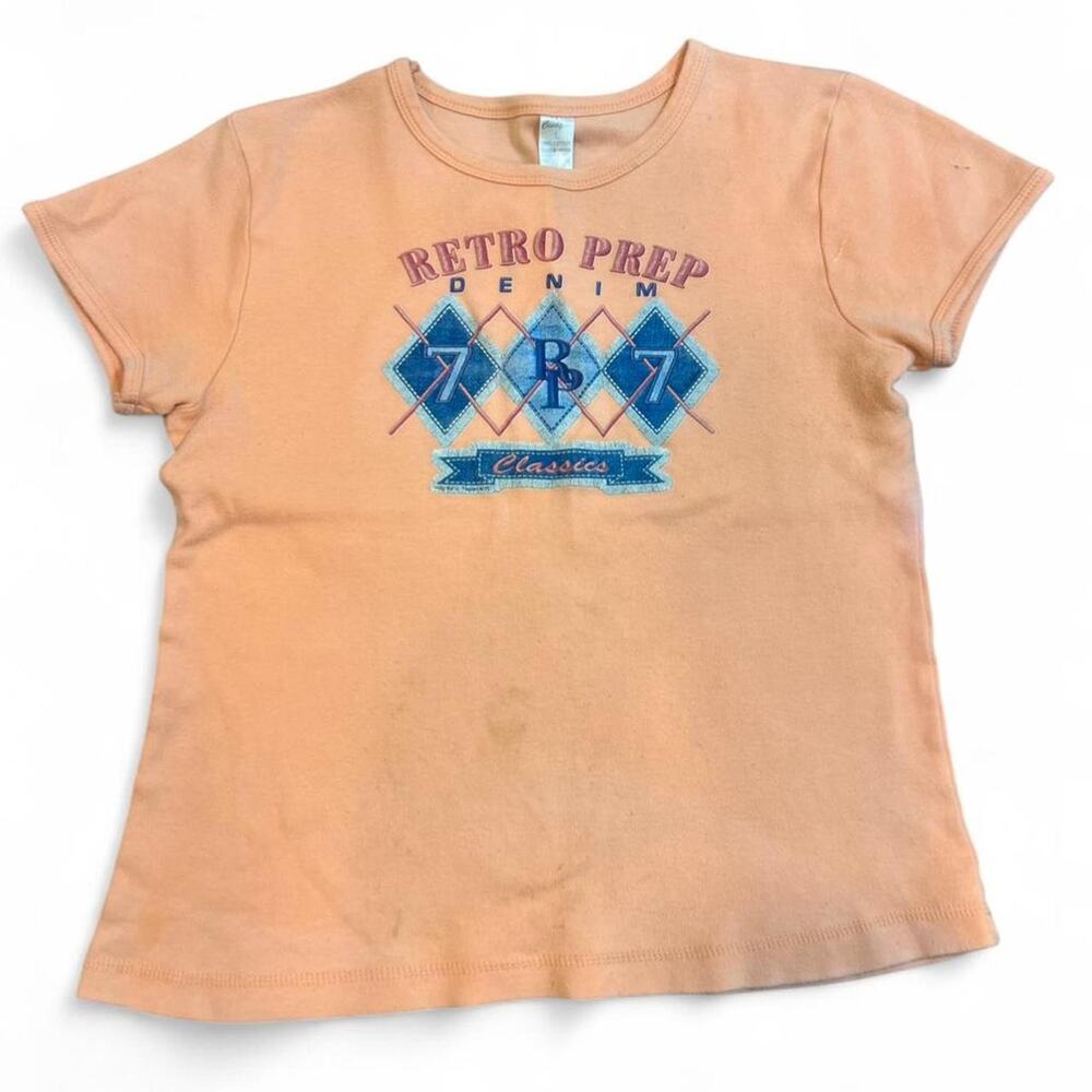 Y2k retro prep 77 baby tee